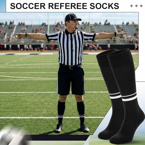 3 Pair Soccer Referee Socks for Adult Youth in Saudi Arabia