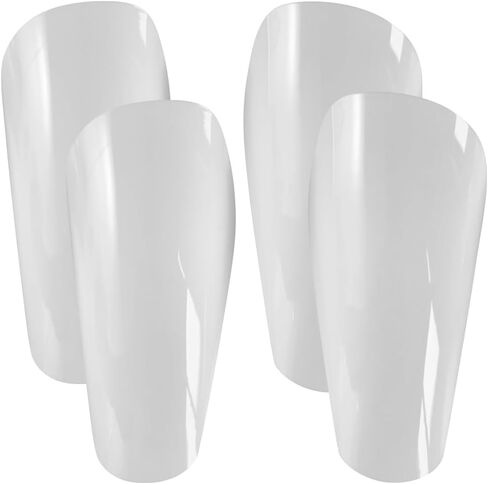 BAOZOON 2 Pairs Sublimation Soccer Shin Guard Blanks White Soccer Shin Pad Heat Transfer DIY Football Gear Shin Protective Pads Football Match Equipment in Kuwait