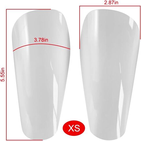 BAOZOON 2 Pairs Sublimation Soccer Shin Guard Blanks White Soccer Shin Pad Heat Transfer DIY Football Gear Shin Protective Pads Football Match Equipment in Kuwait