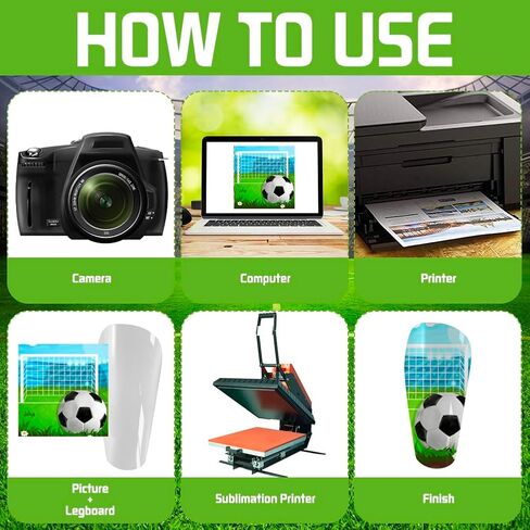 BAOZOON 2 Pairs Sublimation Soccer Shin Guard Blanks White Soccer Shin Pad Heat Transfer DIY Football Gear Shin Protective Pads Football Match Equipment in Kuwait