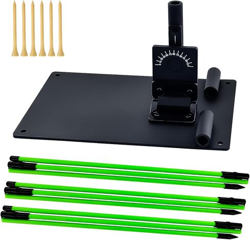 Golf Alignment Sticks and Angle Holder Set Plate Thickened metal adopts damping design Angle adjusted freely Teaching Equipment for Aiming Putting Swing Posture Correction Golf Swing Training in Kuwait