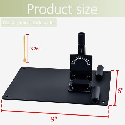 Golf Alignment Sticks and Angle Holder Set Plate Thickened metal adopts damping design Angle adjusted freely Teaching Equipment for Aiming Putting Swing Posture Correction Golf Swing Training in Kuwait