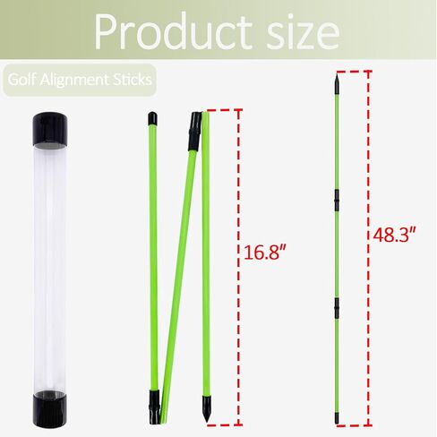 Golf Alignment Sticks and Angle Holder Set Plate Thickened metal adopts damping design Angle adjusted freely Teaching Equipment for Aiming Putting Swing Posture Correction Golf Swing Training in Kuwait