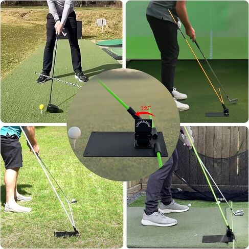 Golf Alignment Sticks and Angle Holder Set Plate Thickened metal adopts damping design Angle adjusted freely Teaching Equipment for Aiming Putting Swing Posture Correction Golf Swing Training in Kuwait