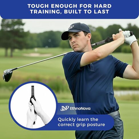 Golf Grip Trainer for Right-Handed Golfers – Golf Training Aid for Proper Hand Position & Swing Technique – Hit Straighter, Longer Shots & Fix Slices or Hooks Black in Saudi Arabia