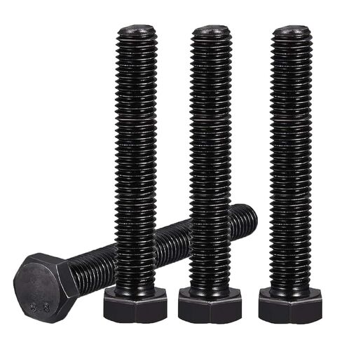 M8-1.25 x 150mm Hex Head Screws Bolts, M8x1.25 Hex Bolt, Carbon Steel Grade 8.8, M8 Hexagon Head Bolts, Black Oxide Finish, Metric Full Machine Thread, 6PCS in Saudi Arabia