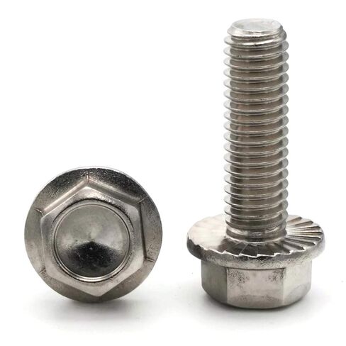 Hex Flange Serrated Cap Bolt Screws 18-8 Stainless Steel - 10-24 x 3/4 - Qty 25 in Saudi Arabia