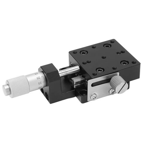 Manual Precise Linear Stage Cross Roller Guide X Axis Sliding Platform for Optical Instruments Laboratory Equipment Aluminum Alloy 40x40mm Black Anodized in Saudi Arabia