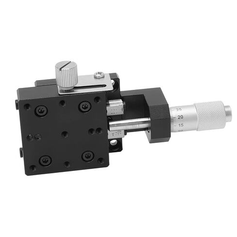 Manual Precise Linear Stage Cross Roller Guide X Axis Sliding Platform for Optical Instruments Laboratory Equipment Aluminum Alloy 40x40mm Black Anodized in Saudi Arabia