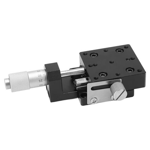 Manual Precise Linear Stage Cross Roller Guide X Axis Sliding Platform for Optical Instruments Laboratory Equipment Aluminum Alloy 40x40mm Black Anodized in Saudi Arabia