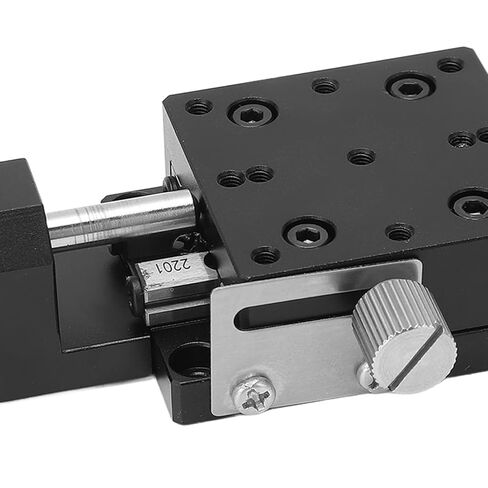 Manual Precise Linear Stage Cross Roller Guide X Axis Sliding Platform for Optical Instruments Laboratory Equipment Aluminum Alloy 40x40mm Black Anodized in Saudi Arabia