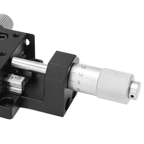 Manual Precise Linear Stage Cross Roller Guide X Axis Sliding Platform for Optical Instruments Laboratory Equipment Aluminum Alloy 40x40mm Black Anodized in Saudi Arabia