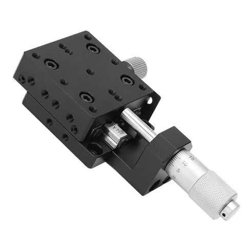 Manual Precise Linear Stage Cross Roller Guide X Axis Sliding Platform for Optical Instruments Laboratory Equipment Aluminum Alloy 40x40mm Black Anodized in Saudi Arabia