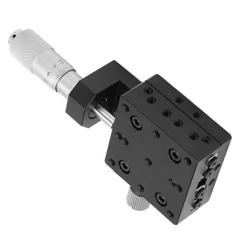 Manual Precise Linear Stage Cross Roller Guide X Axis Sliding Platform for Optical Instruments Laboratory Equipment Aluminum Alloy 40x40mm Black Anodized in Saudi Arabia