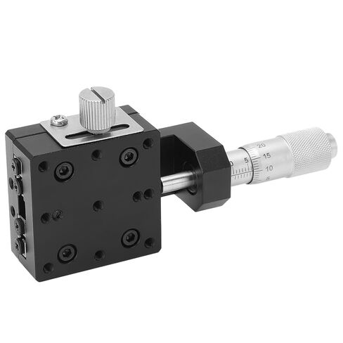 Manual Precise Linear Stage Cross Roller Guide X Axis Sliding Platform for Optical Instruments Laboratory Equipment Aluminum Alloy 40x40mm Black Anodized in Saudi Arabia