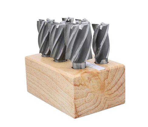 Accusize Industrial Tools 6 Pc Multi Flute Bridgeport H.S.S. End Mills Set, 3/4'' Shank, 4 and 6 Flute, Cutting Dia from 3/4'' to 1-1/2'', 1822-0206 in Saudi Arabia