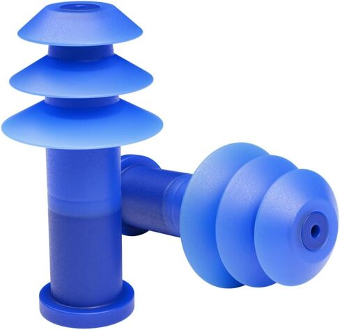 Flents PressureEase Earplugs Designed for Flying, Airplane Pressure Ear Plugs for Ear Pain Relief, 26dB NRR, Soft Comfort Flange, Travel Essential for Takeoff & Landing, 1 Pair + Case, Blue in Kuwait