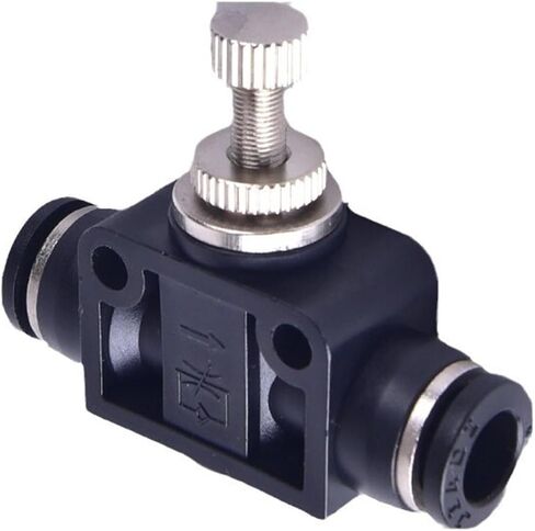 صمام تنظيم LSA4/6/8/10/12 مم خط أنابيب صمام خنق أحادي الاتجاه للقصبة الهوائية صمام مقيد مشترك سريع الإدراج PASA(Lsa10 (أسود)) in Kuwait