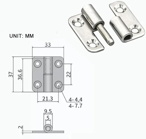 زلة العلم المشترك رفع قبالة الفولاذ المقاوم للصدأ المفصلي القابل للإزالة الثقيلة سوينغ 1 قطعة in Kuwait