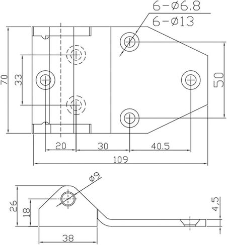 مفصلات شديدة التحمل من الفولاذ المقاوم للصدأ 304 زاوية 180 درجة سميكة للغاية معدات ميكانيكية كبيرة 1 قطعة in Kuwait