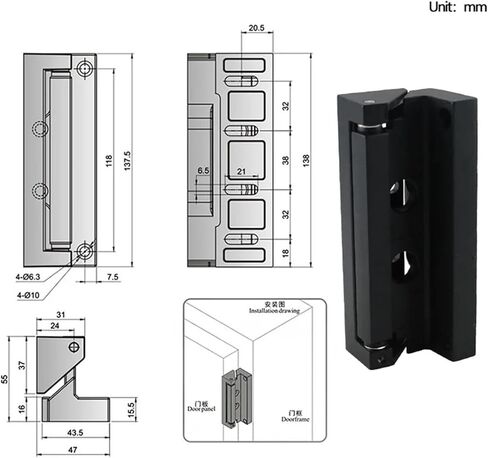 سبائك الزنك الثقيلة المفصلي معدات الأتمتة الكهربائية الصناعية 1 قطعة in Kuwait