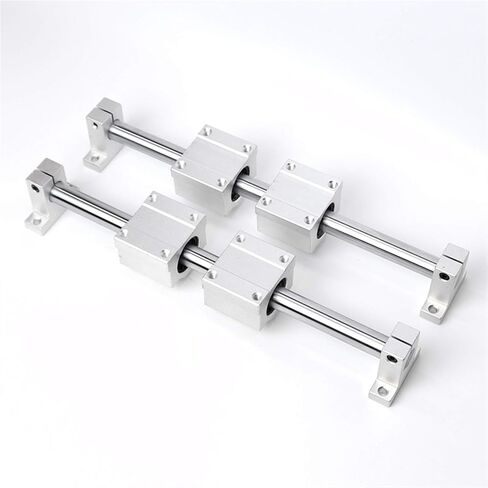 Professional Linear Rail Slide Support for Optical Guide Rail Shaft with Guide Support Bearing Slip Motor for DIY CNC Routers Mills Lathes(Scs16uu,250mm) in Saudi Arabia