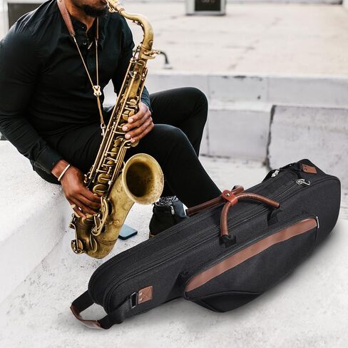 حافظة TIDTALEO Alto Saxophone من قماش أكسفورد المبطن حاوية الآلات الموسيقية خفيفة الوزن وقابلة للحمل وحقيبة حماية للاعبي الساكسفون in Kuwait