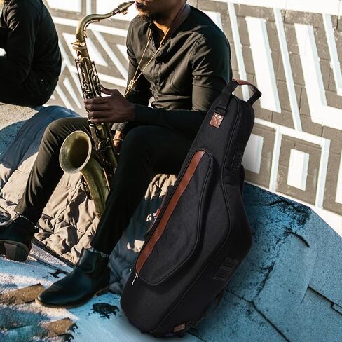 حافظة TIDTALEO Alto Saxophone من قماش أكسفورد المبطن حاوية الآلات الموسيقية خفيفة الوزن وقابلة للحمل وحقيبة حماية للاعبي الساكسفون in Kuwait
