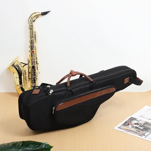 حافظة TIDTALEO Alto Saxophone من قماش أكسفورد المبطن حاوية الآلات الموسيقية خفيفة الوزن وقابلة للحمل وحقيبة حماية للاعبي الساكسفون in Kuwait