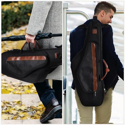 حافظة TIDTALEO Alto Saxophone من قماش أكسفورد المبطن حاوية الآلات الموسيقية خفيفة الوزن وقابلة للحمل وحقيبة حماية للاعبي الساكسفون in Kuwait