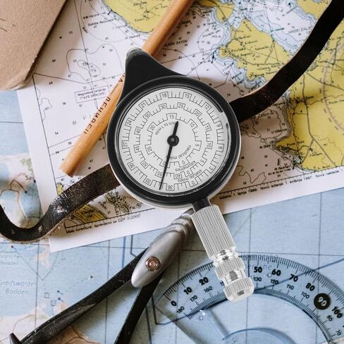 GANAZONO Map Distance Measuring Tool Map Gauge Meter for Camping Multi-Function Outdoor Hiking Odometer with Mileage Measurement for Navigation and Travel in Saudi Arabia