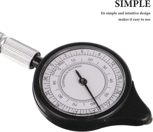GANAZONO Map Distance Measuring Tool Map Gauge Meter for Camping Multi-Function Outdoor Hiking Odometer with Mileage Measurement for Navigation and Travel in Saudi Arabia