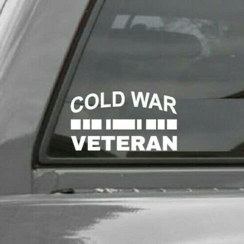 Edward & Co Sticker Cold War Veteran Decal United States Army Military for Car Truck Window Laptop Bumper US Flag 4.5 x 2.5 in in Saudi Arabia