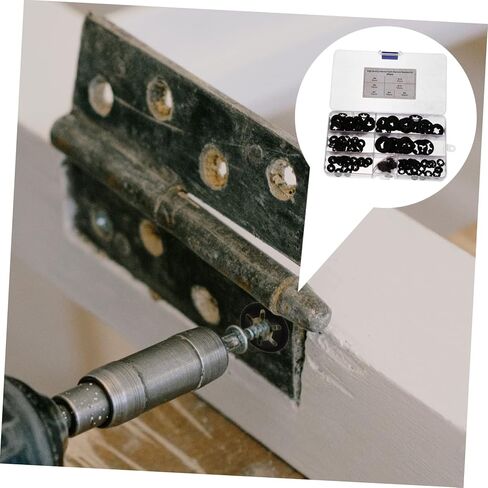 GANAZONO 1Set Manganese Plum Blossom Shaped Clips Assortment Kit for Retaining Clamps for Axles and Shafts Enhanced Thrust Load Capacity Replacement Snap Rings in Saudi Arabia