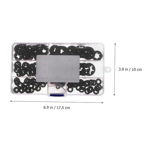 GANAZONO 1Set Manganese Plum Blossom Shaped Clips Assortment Kit for Retaining Clamps for Axles and Shafts Enhanced Thrust Load Capacity Replacement Snap Rings in Saudi Arabia