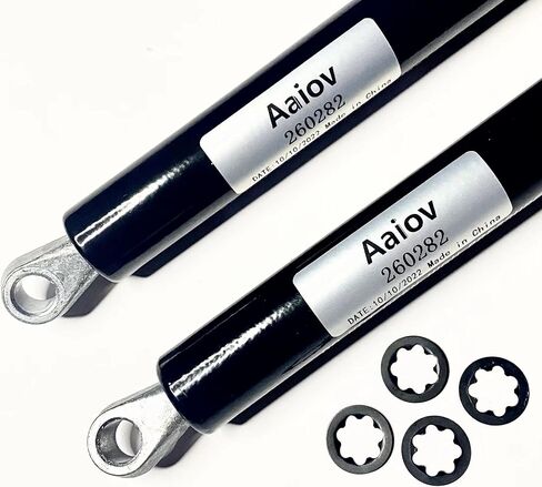 الكمية (2) Aaiov 260282 RV Awning Gas Strut 24 بوصة، 124 إلى 140 رطل متوافق مع مظلات الطاقة Solera لأذرع المظلة المائلة، 8 غسالة للاحتفاظ in Kuwait