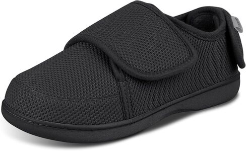 Garonne Women's Diabetic Wide Width Adjustable Slippers with Memory Foam and Non-Slip Indoor Outdoor Sole in Kuwait