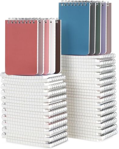 Dynta Small Notebooks Bulk 3 × 5 بوصة ، 60 حزمة من المفكرة المربوطة المصغرة مع صفحات مبطنة ، دفتر جيب 10 Morandi Colored 60sheet/120 صفحة (80gsm) ، مفترحات المذكرة للمنزل ، المدرسة ، السفر ، السفر in Saudi Arabia