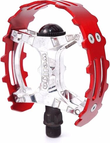 CYCLEZ 9/16" Wellgo XC-II Bear Trap Bike Pedal Set, Old School Retro Style for BMX and Beach Cruiser Bicycles with 3-Piece Cranks Includes Snap-on Cateye Reflectors -Multiple Colors in Kuwait