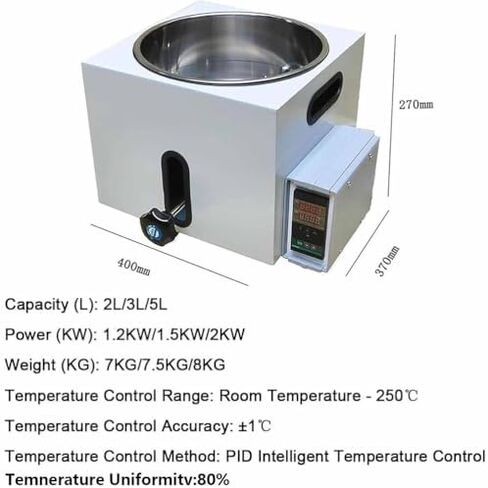 2L/3L/5L Digital Thermostatic Water Bath, Stainless Steel, LED Display, Electric Constant Temperature, Lab & Commercial Use, Lift Type Heating Device, Precision Temperature Control in Saudi Arabia