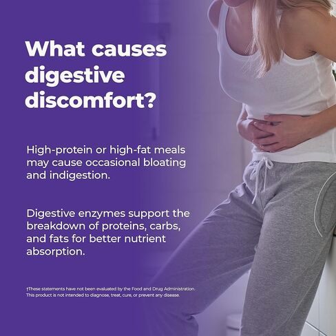 Pancreatic Digestive Enzymes 10,000 Lipase USP Units – High-Potency Pancreatic Digestive Enzyme Supplement for Gas, Bloating & Indigestion Relief– Gut Health & Nutrient Absorption– 50 Capsules in Saudi Arabia