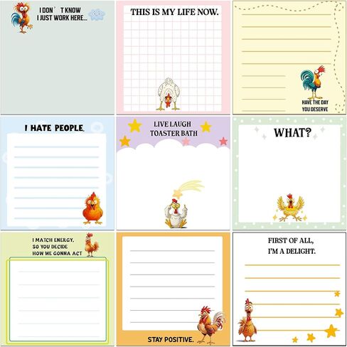 Capybara Gifts Sticky Notes - 9 PCS Cute Animal Self Stick Note for Capybara Lovers Adhesive Notepad to Do List Memo Pads School Stationery Supplies Funny Gift for Students Teacher 3x3 Inches in Kuwait