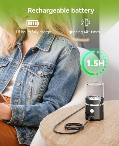 Portable Cordless Electric Pill Crusher - Wodvalt Pill Crusher Fine Powder for Elderly, Battery Operated Pill Grinder for Multiple Pills, Small and Large Medication and Vitamin Tablets in Saudi Arabia