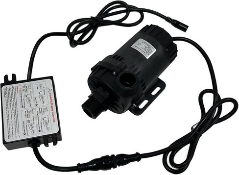 SHYSKY Heavy Duty Low Noise 24V 120W Micro Brushless DC Water Pump DC60G-24120S-1 39ft 1003GPH, DRY RUN Protection, For Cooling Circulation Pressure Sys in Kuwait