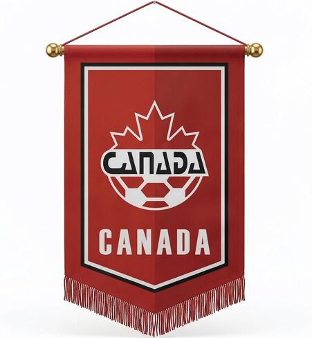 Canada Soccer Team Flag, Soccer Flag for World Cup, Double-sided Flag, Waterproof, Team Flag for Soccer Fans (Canada) in Kuwait