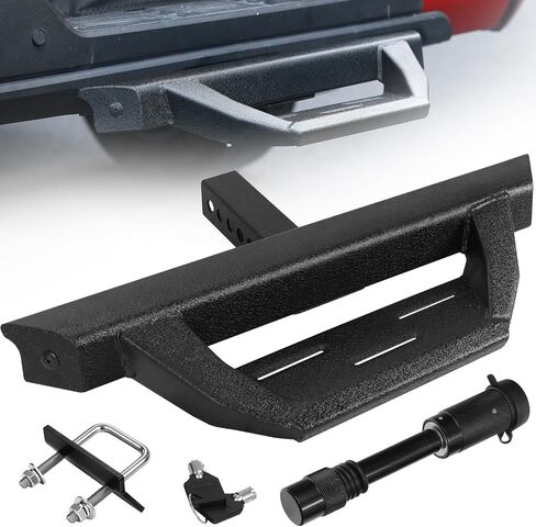 Double Layer Tow Hitch Step for 2" Hitch Receiver, Carbon Steel with Dual-Stage Black Powder Anti-Slip Trailer Hitch Step Universal Fit for Trucks SUV Car Van in Saudi Arabia
