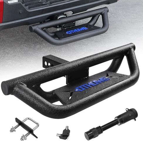 Double Layer Tow Hitch Step for 2" Hitch Receiver, Carbon Steel with Dual-Stage Black Powder Anti-Slip Trailer Hitch Step Universal Fit for Trucks SUV Car Van in Saudi Arabia