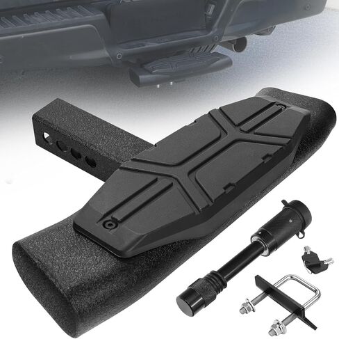 Double Layer Tow Hitch Step for 2" Hitch Receiver, Carbon Steel with Dual-Stage Black Powder Anti-Slip Trailer Hitch Step Universal Fit for Trucks SUV Car Van in Saudi Arabia