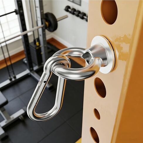 حامل أثقال أوليمبي مزدوج 2 في 1 من VAIIO ومرساة شريط مقاومة لرفوف الطاقة 2 × 2، يناسب فتحات 5/8 بوصة - 1 بوصة، وشماعة تخزين قضبان فولاذية شديدة التحمل مع بطانة واقية in Kuwait