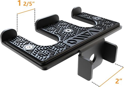 حامل أثقال أوليمبي مزدوج 2 في 1 من VAIIO ومرساة شريط مقاومة لرفوف الطاقة 2 × 2، يناسب فتحات 5/8 بوصة - 1 بوصة، وشماعة تخزين قضبان فولاذية شديدة التحمل مع بطانة واقية in Kuwait